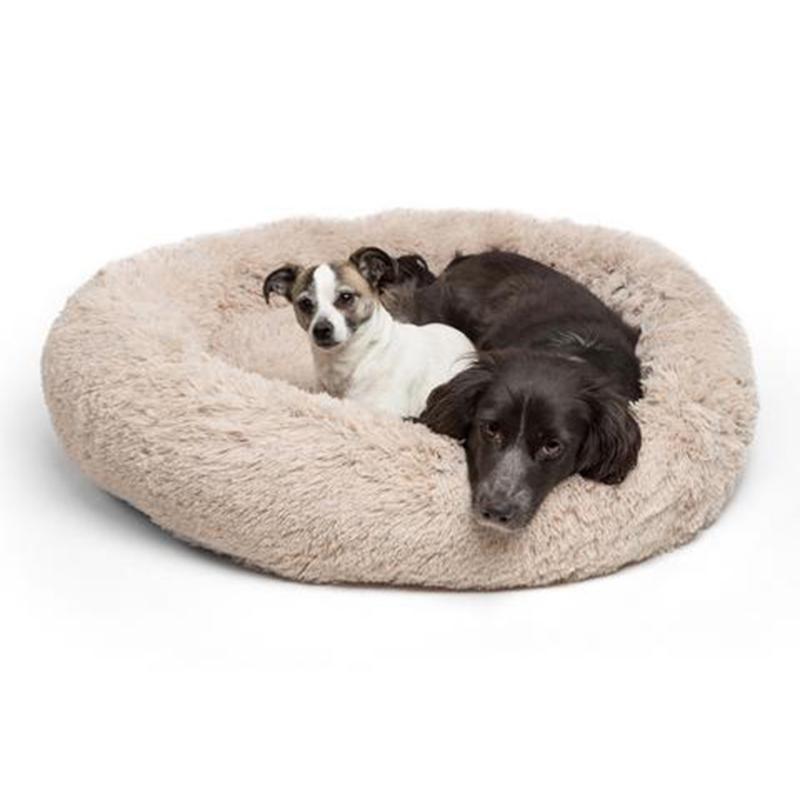 Cozy round pet bed